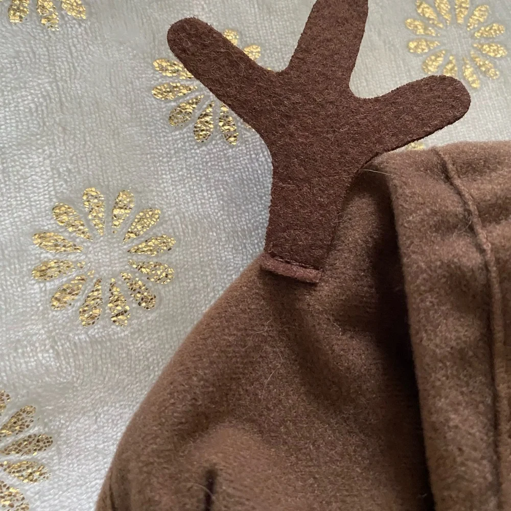 Reindeer Dog Costume - Brown and Red